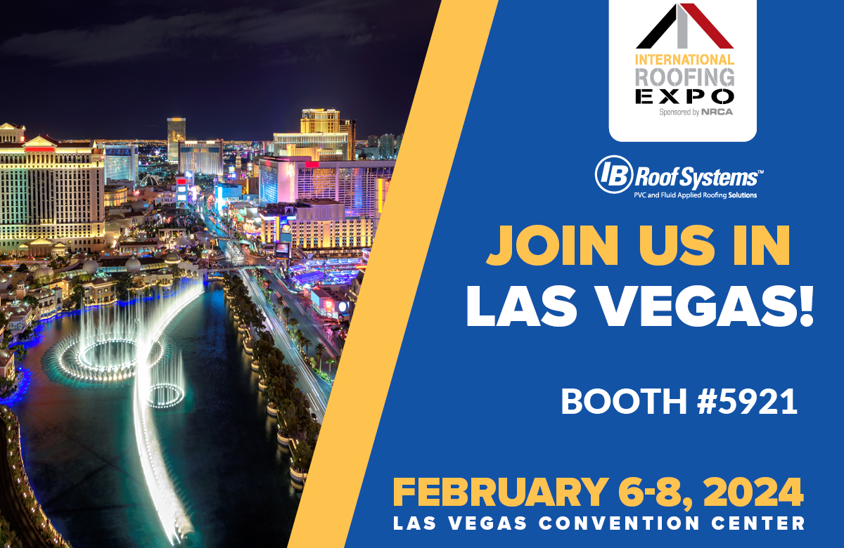 Experience the strength of IB Roof Systems – where even our booth has the muscle!