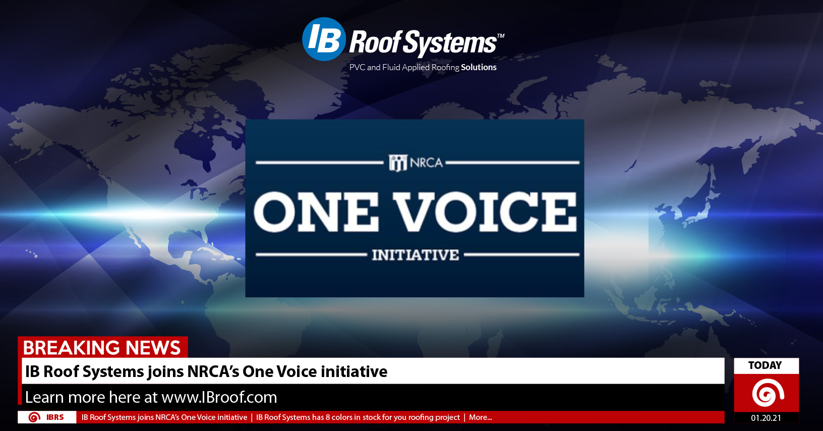 IB Roof Systems joins NRCA’s One Voice initiative