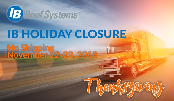 IB Holiday Closure - Thanksgiving