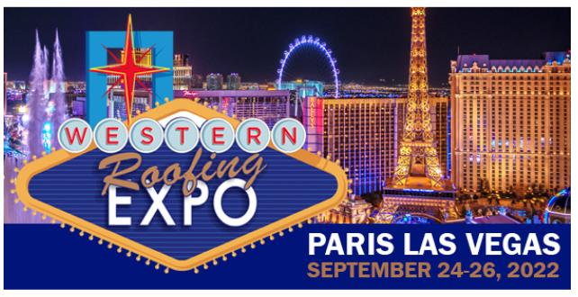 IB is going to Vegas! Western Roofing Expo Sept. 24 -26, 2022 Booth 808